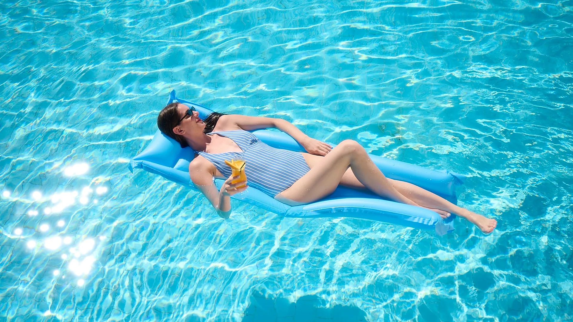 Floating in turquoise